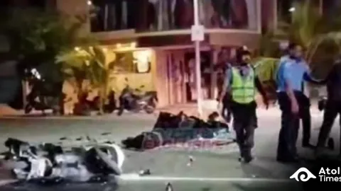 Motorcycle in Hulhumalé crash suspected stolen, rider unlicensed
